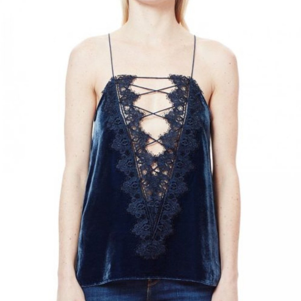 NWOT Cami NYC Charlie Velvet Reversible Top M